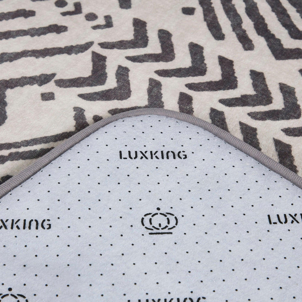 LuxKing® Cloud Mat Desinger Print | UK Black & White 2 (Soft Touch Sensory Tatami Rug)