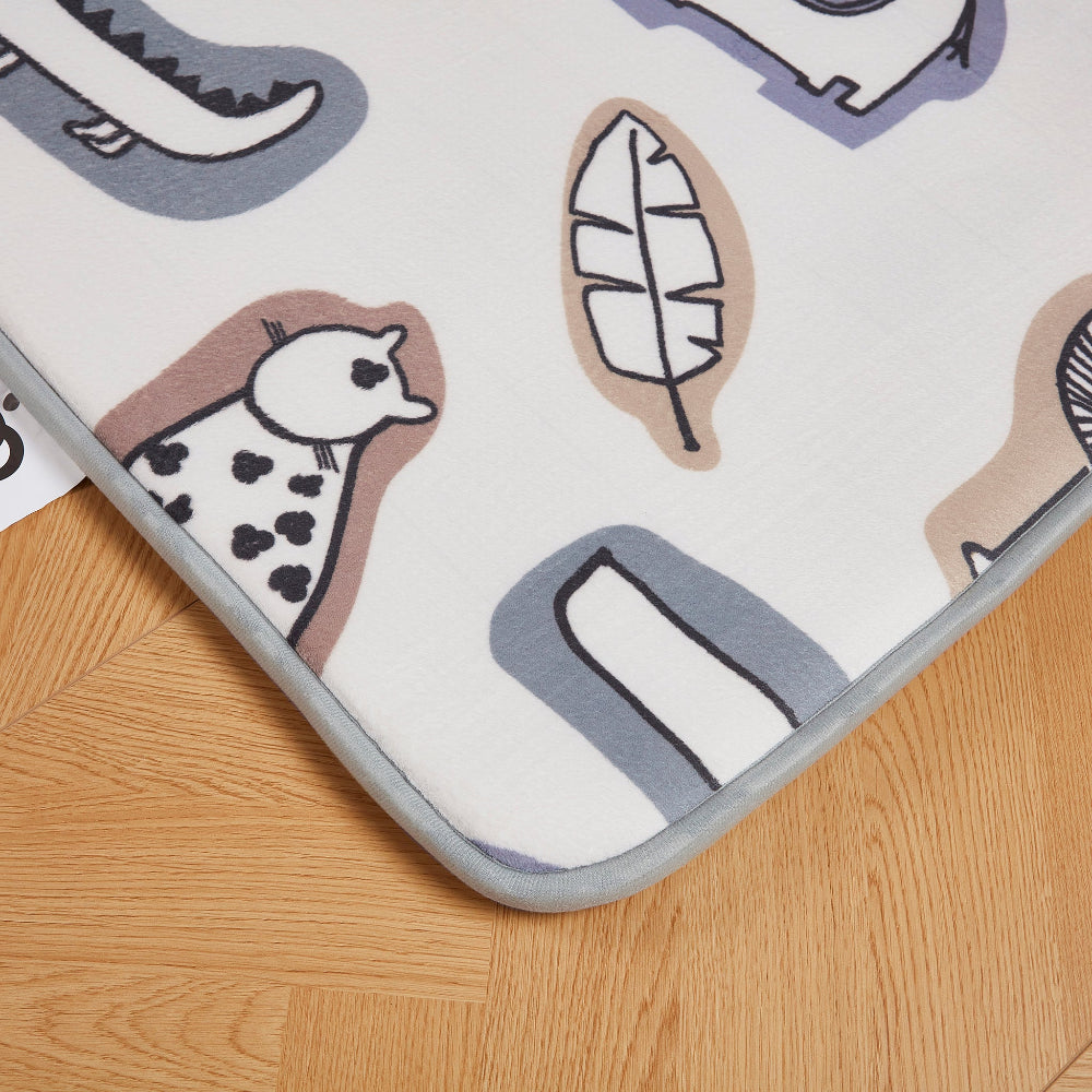 LuxKing® Cloud Mat Designer Print | Mixed Cartoon Animals (Soft Touch Sensory Tatami Rug)