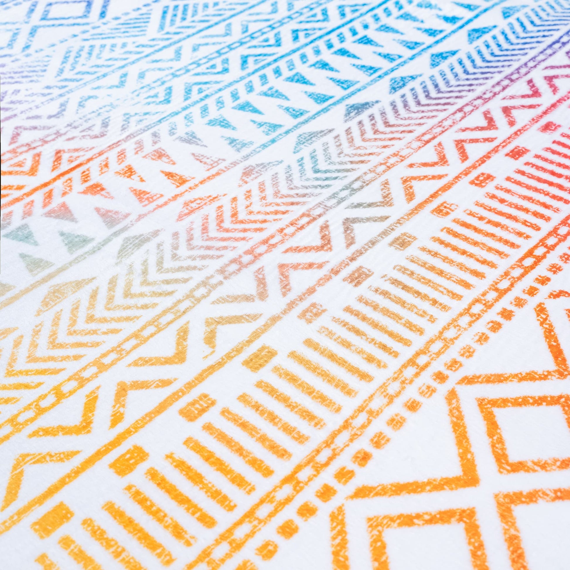 Colorful geometric pattern on a white background