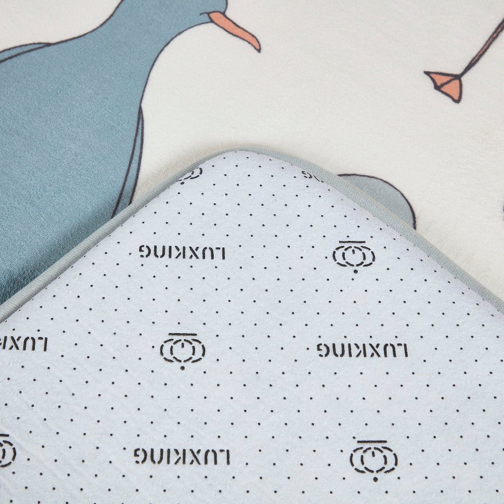 LuxKing® Cloud Mat Designer Print | Cartoon Seagulls (Soft Touch Sensory Tatami Rug)