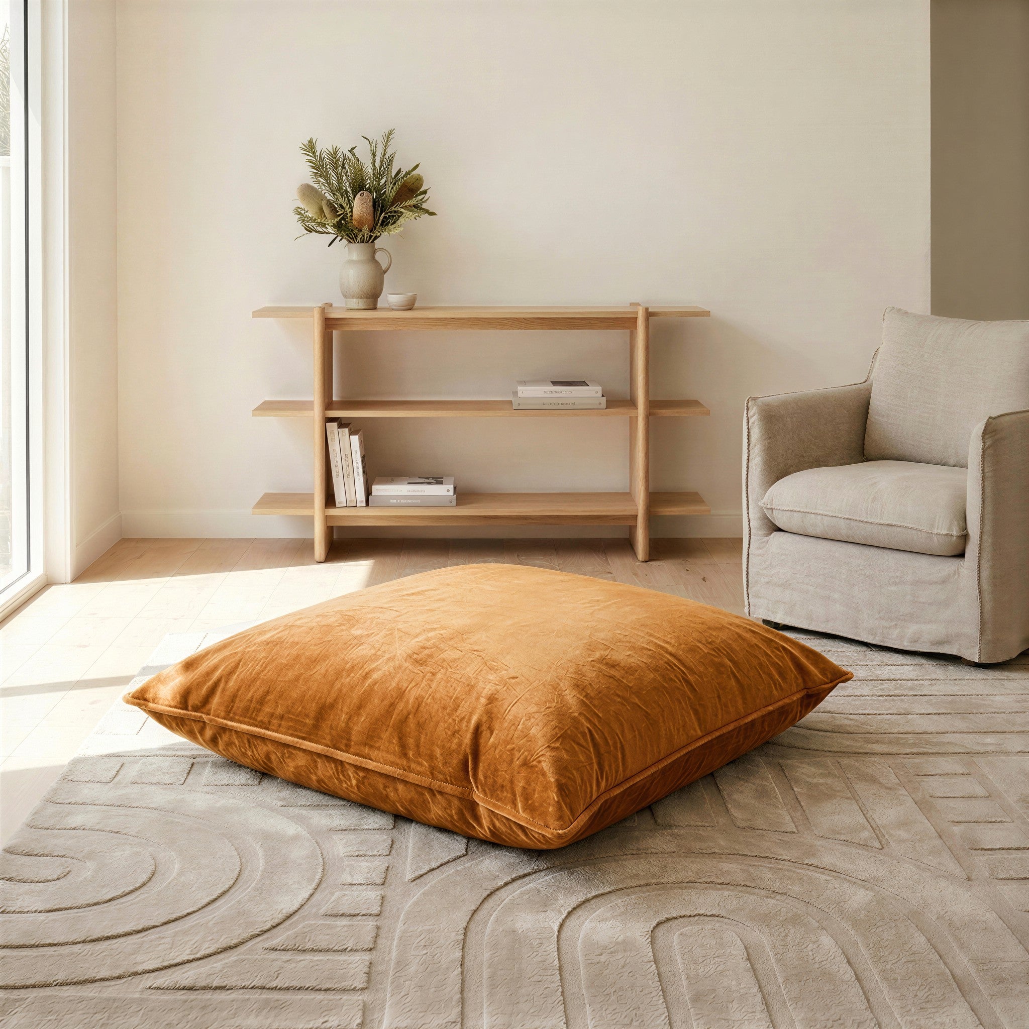LuxKing Mega Cloud Pillow Golden Brown