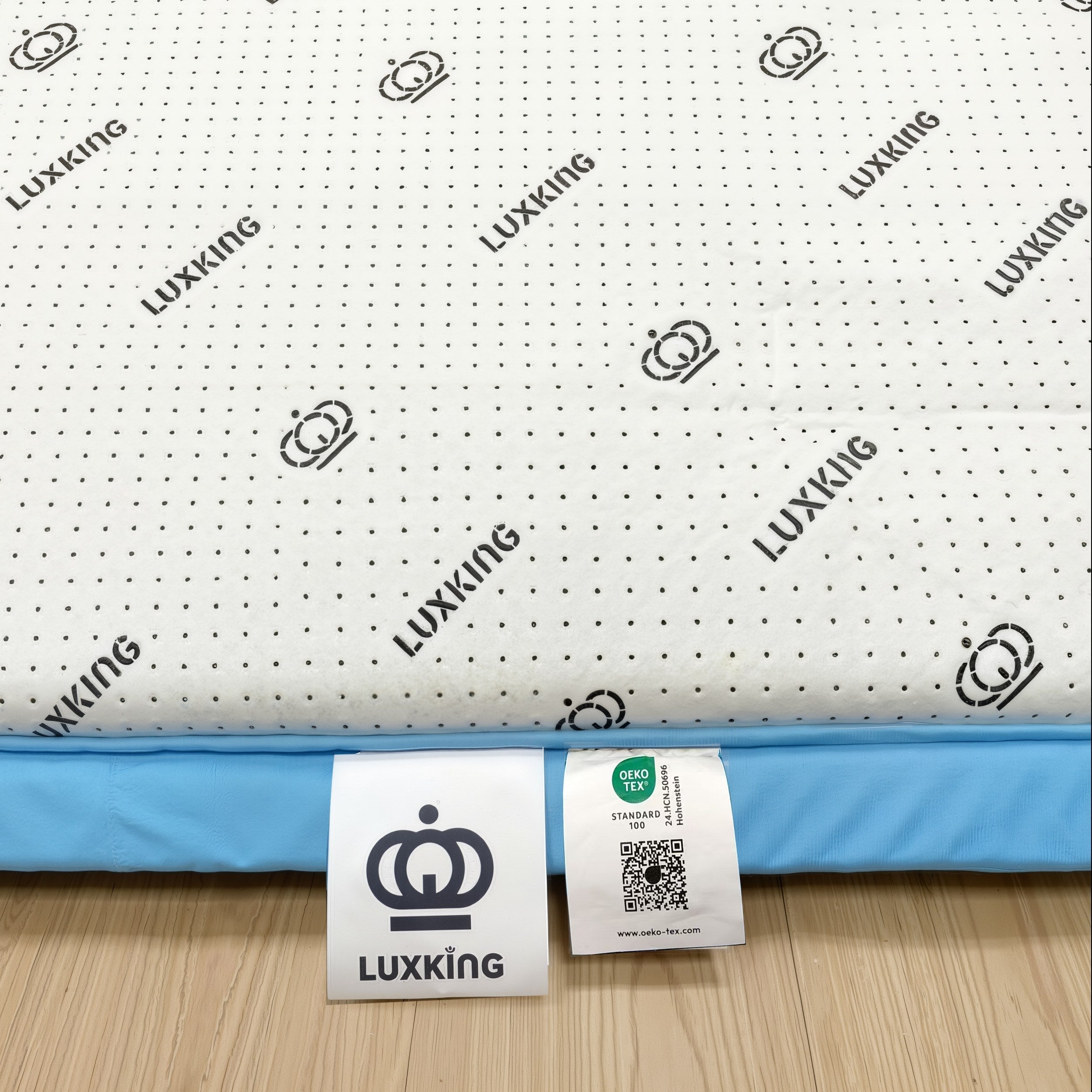 OEKO-TEX® Standard 100 Certificate and LuxKing Cloud Mat Tag