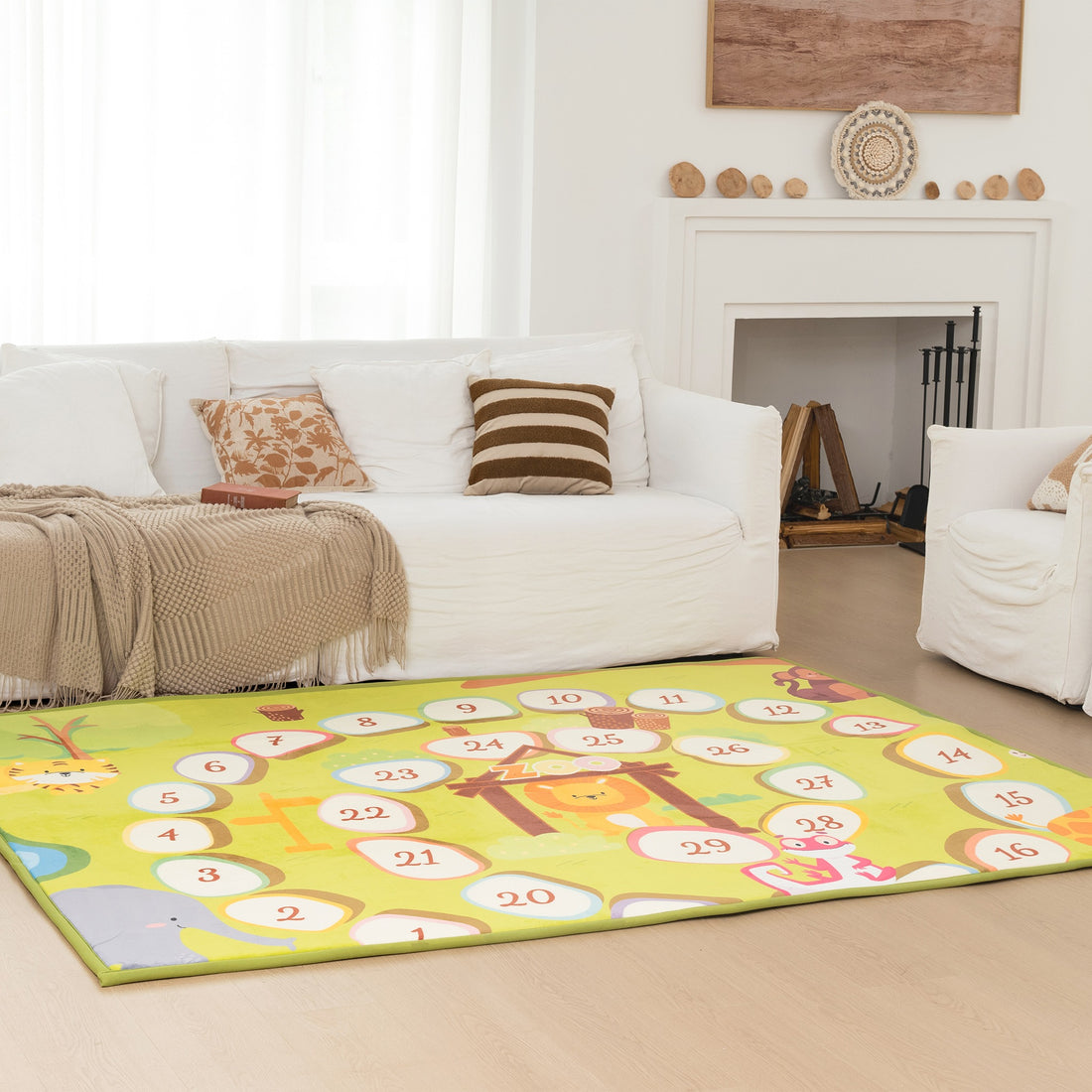 LuxKing Cloud Mat of Numbers Pattern