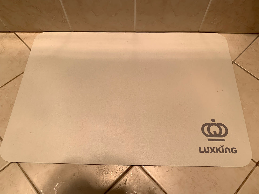 Close-up of a product with labeled layers and 'Premium Material' text.