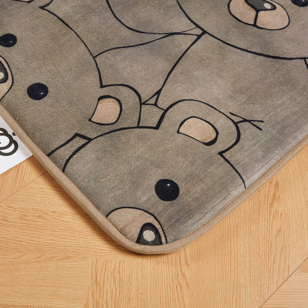 LuxKing® Cloud Mat Designer Print | Cartoon Bears (Soft Touch Sensory Tatami Rug)