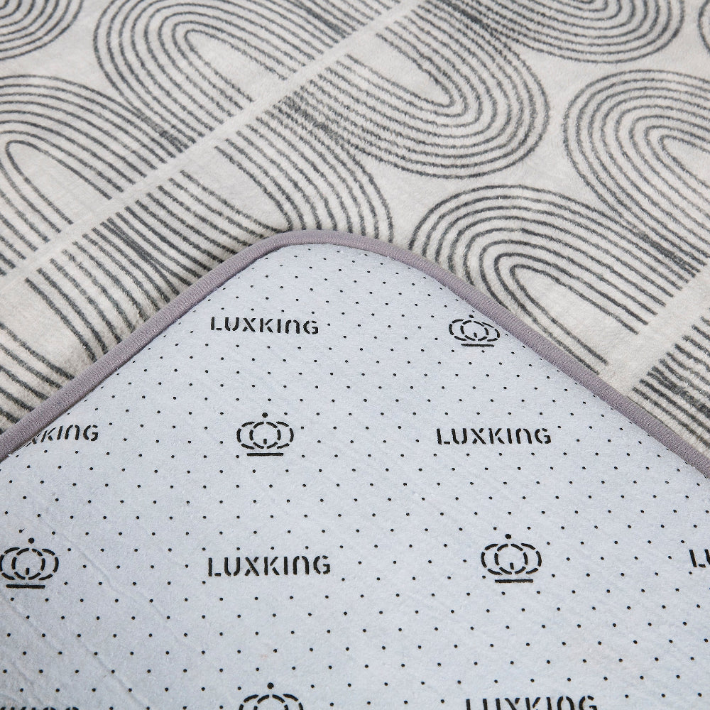LuxKing® Cloud Mat Desinger Print |  UK Black & White 1 (Soft Touch Sensory Tatami Rug)
