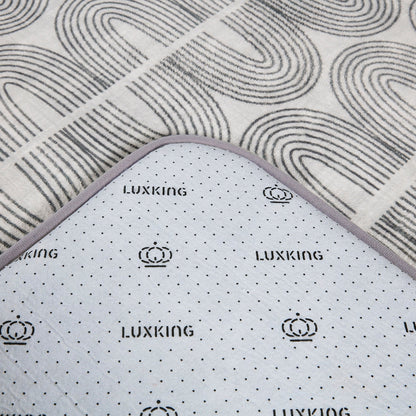 LuxKing® Cloud Mat Desinger Print |  UK Black & White 1 (Soft Touch Sensory Tatami Rug)
