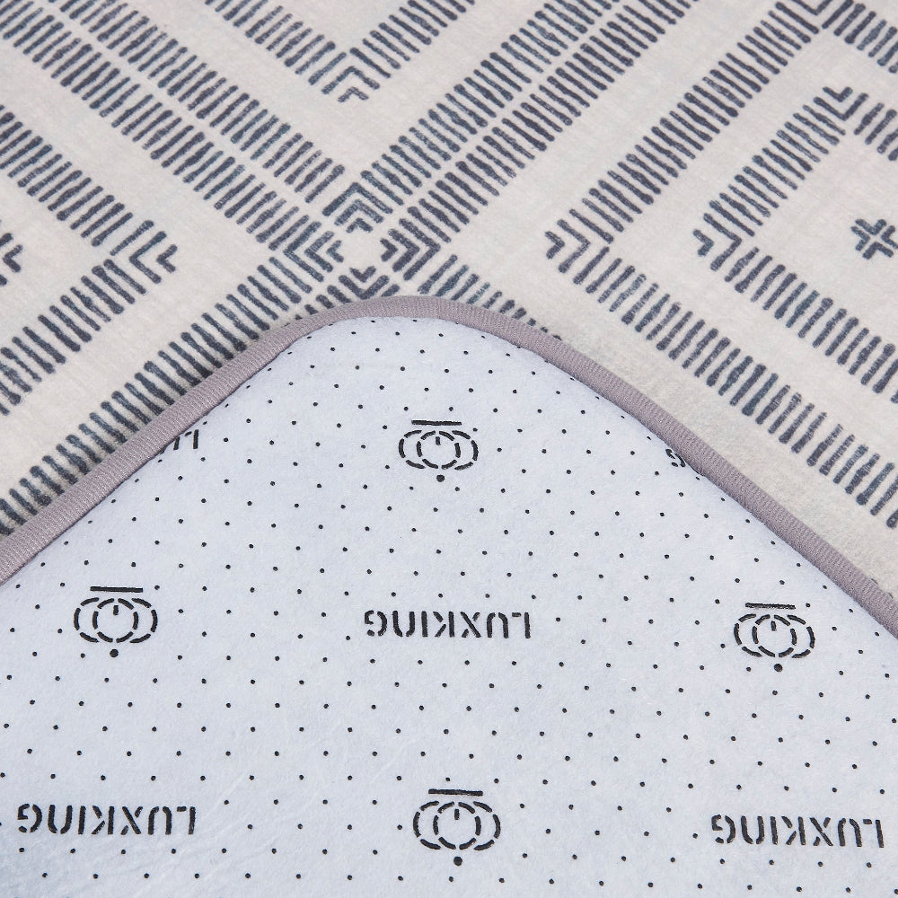 LuxKing® Cloud Mat Desinger Print |  UK Black & White 3 (Soft Touch Sensory Tatami Rug)