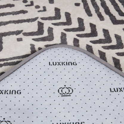 LuxKing® Cloud Mat Desinger Print |  UK Black & White 2 (Soft Touch Sensory Tatami Rug)