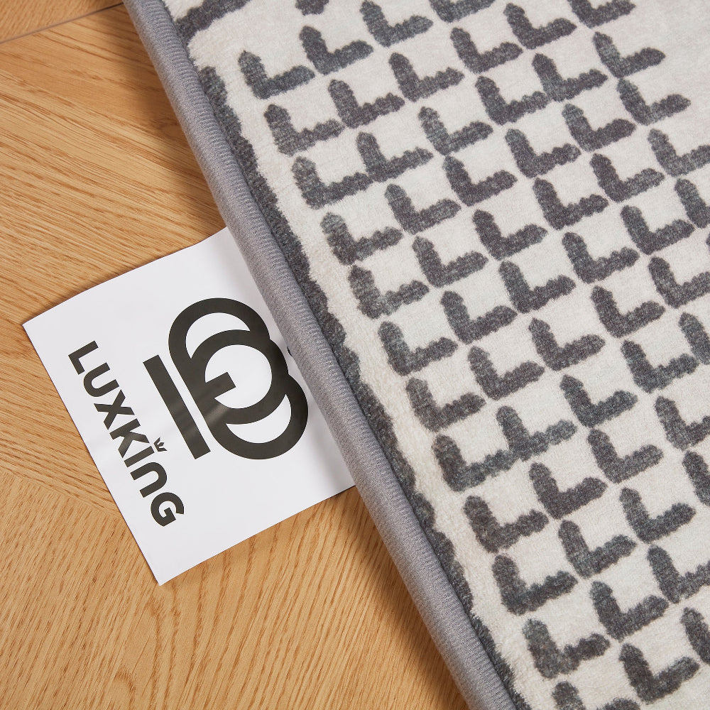 LuxKing® Cloud Mat Desinger Print |  UK Black & White 2 (Soft Touch Sensory Tatami Rug)