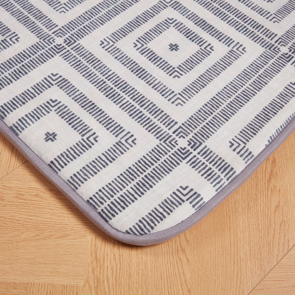 LuxKing® Cloud Mat Desinger Print |  UK Black & White 3 (Soft Touch Sensory Tatami Rug)