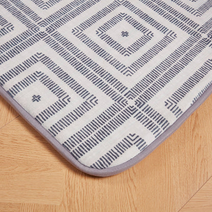 LuxKing® Cloud Mat Desinger Print |  UK Black & White 3 (Soft Touch Sensory Tatami Rug)