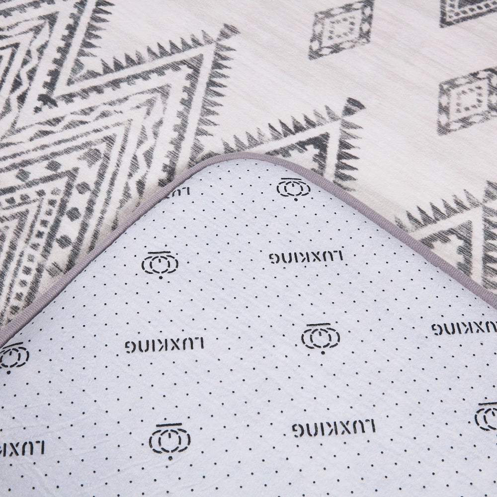 LuxKing® Cloud Mat Desinger Print |  UK Black & White 4 (Soft Touch Sensory Tatami Rug)