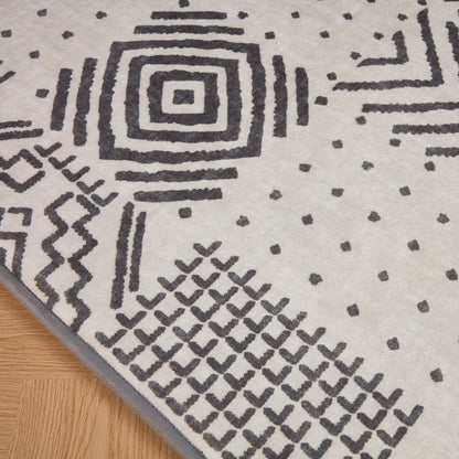 LuxKing® Cloud Mat Desinger Print |  UK Black & White 2 (Soft Touch Sensory Tatami Rug)