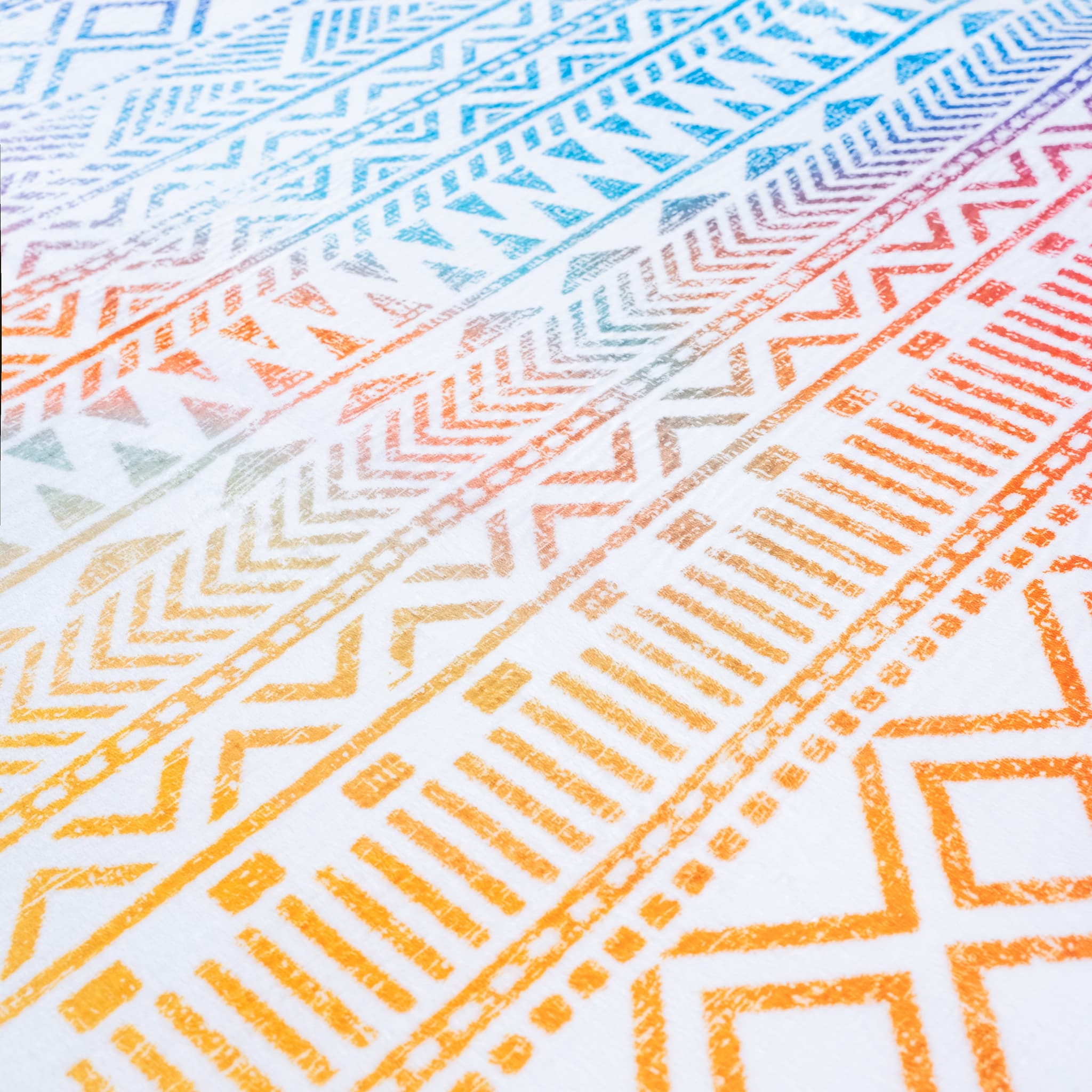 Colorful geometric pattern on a white background