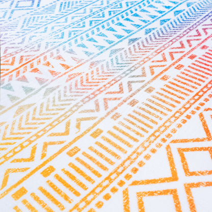 Colorful geometric pattern on a white background