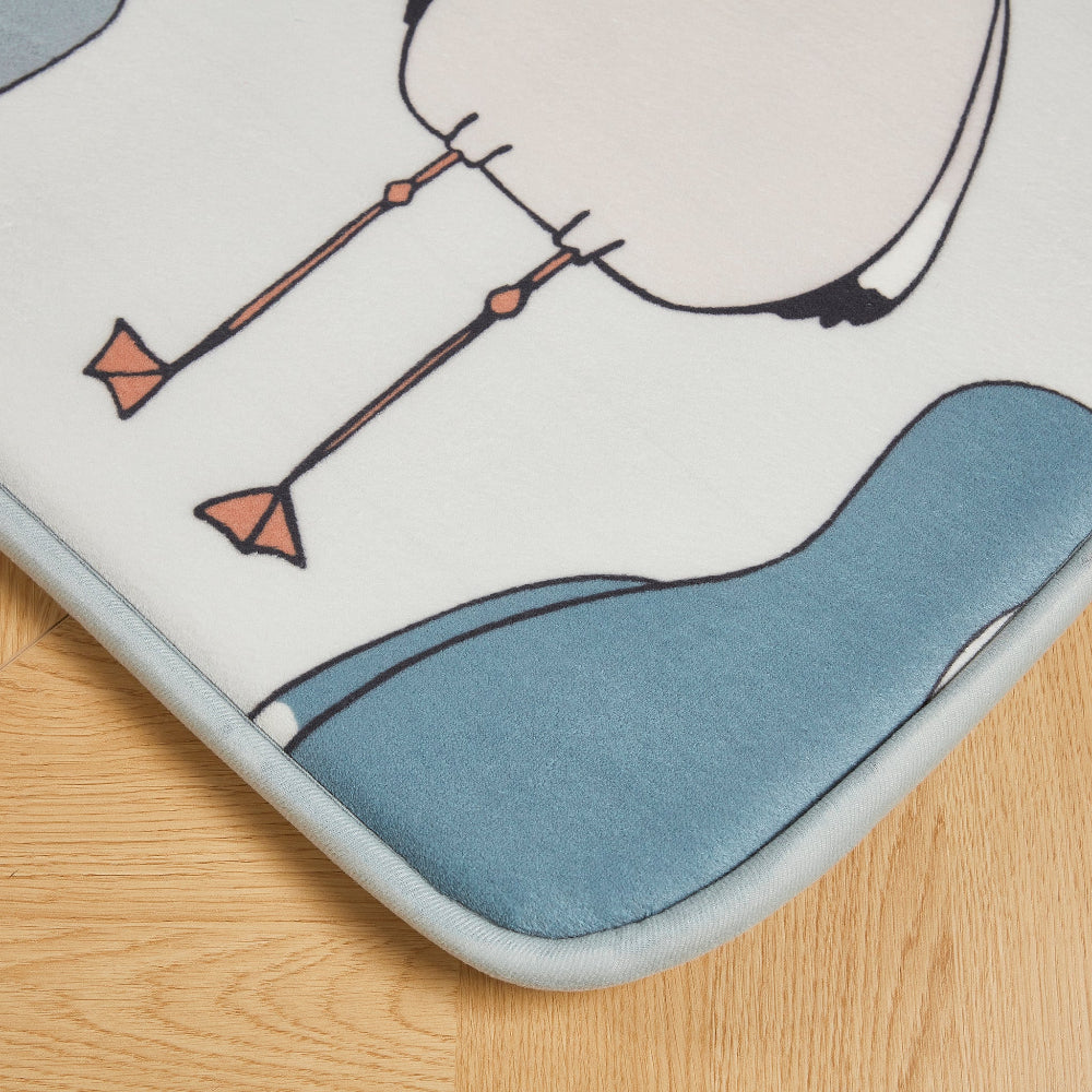 LuxKing® Cloud Mat Designer Print | Cartoon Seagulls (Soft Touch Sensory Tatami Rug)