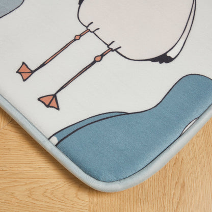 LuxKing® Cloud Mat Designer Print | Cartoon Seagulls (Soft Touch Sensory Tatami Rug)