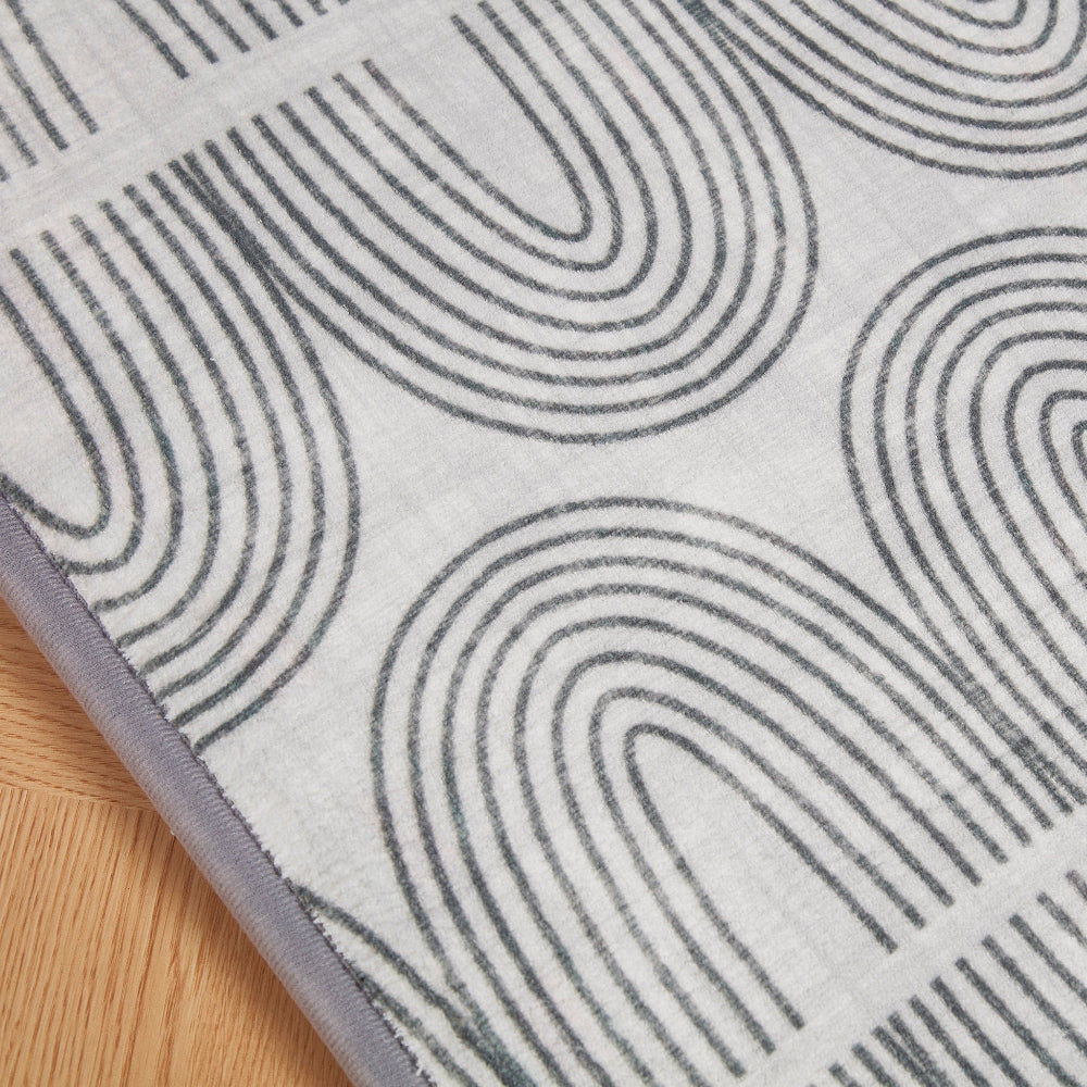 LuxKing® Cloud Mat Desinger Print |  UK Black & White 1 (Soft Touch Sensory Tatami Rug)