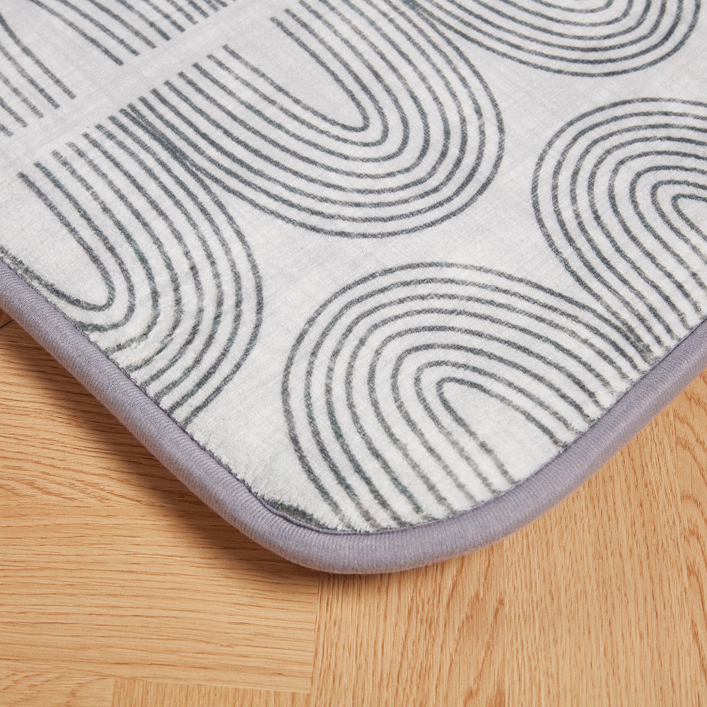 LuxKing® Cloud Mat Desinger Print |  UK Black & White 1 (Soft Touch Sensory Tatami Rug)