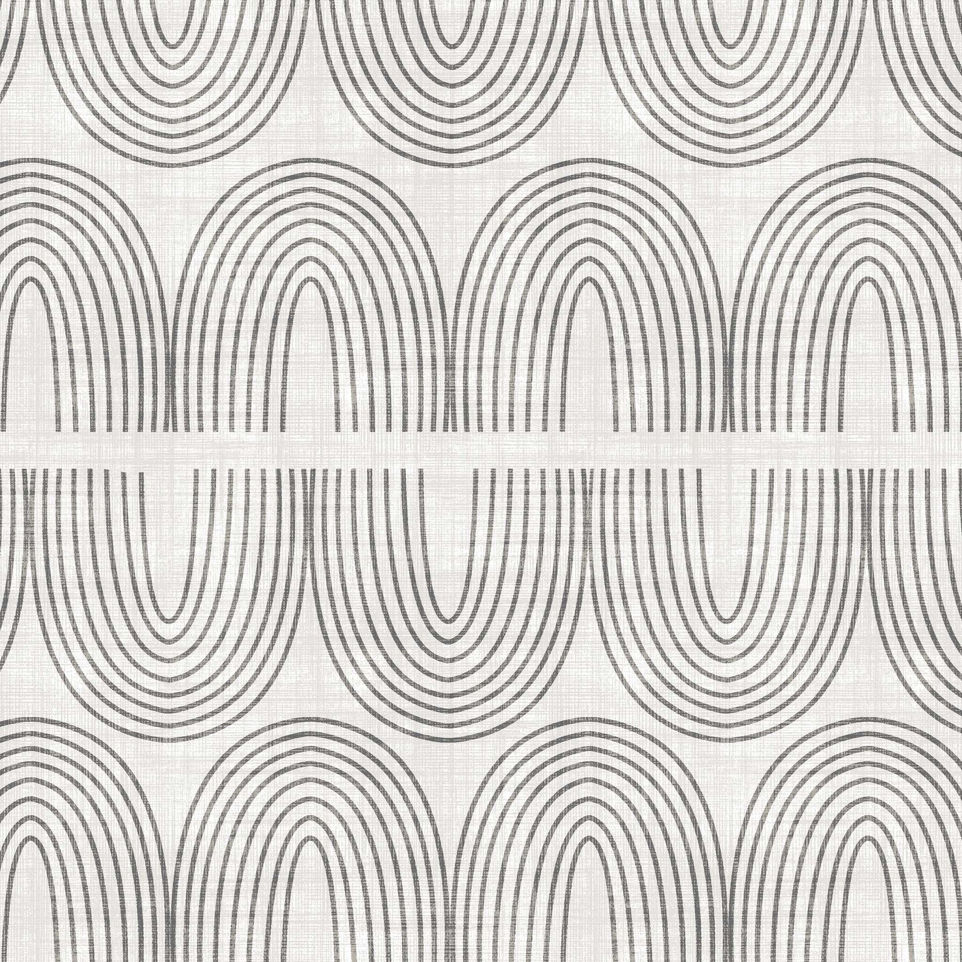 Pattern of black curved lines on a white background