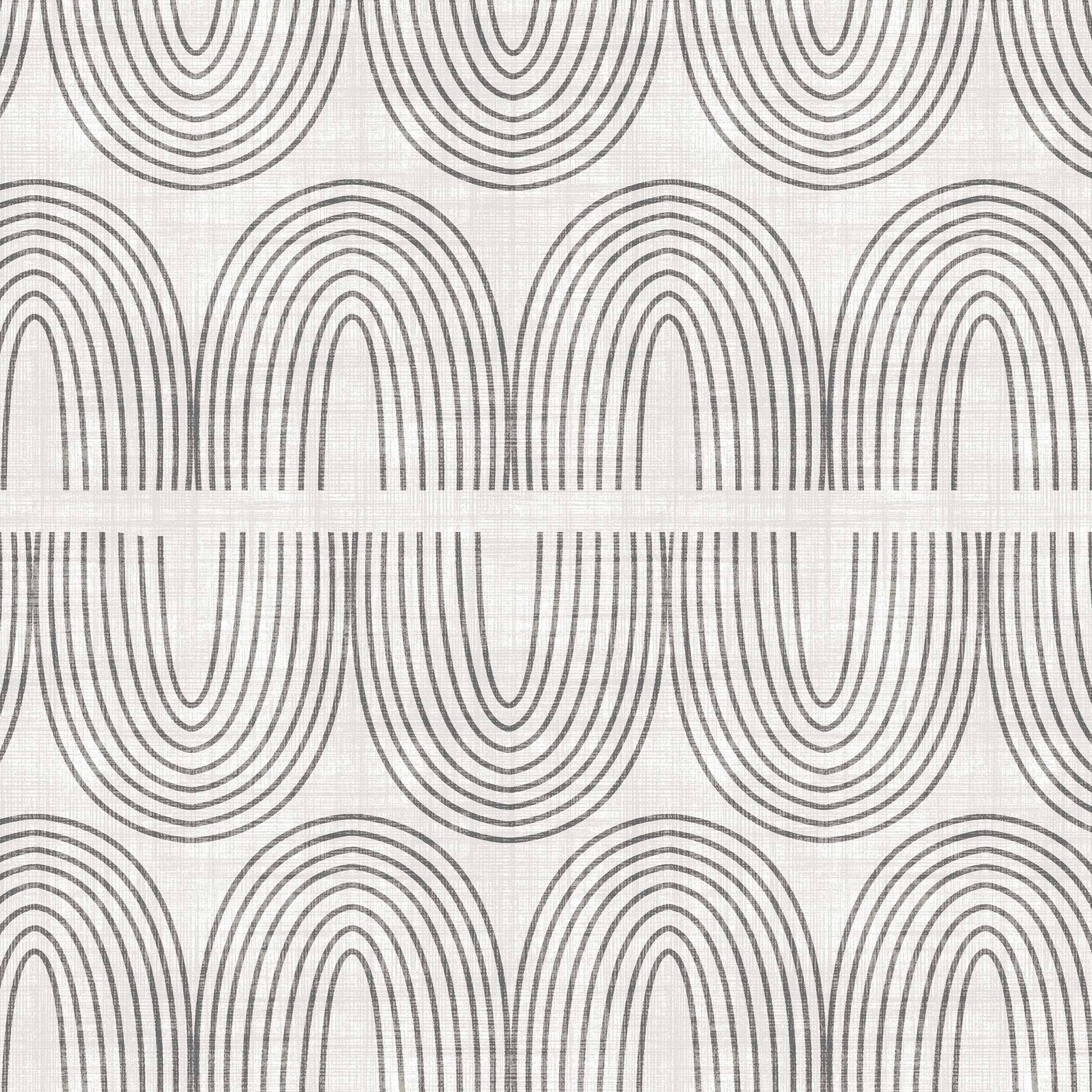 Pattern of black curved lines on a white background